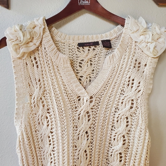 Heather B Womens SleevelessEmbellished Tunic Sweater. Size XL - Picture 4 of 7